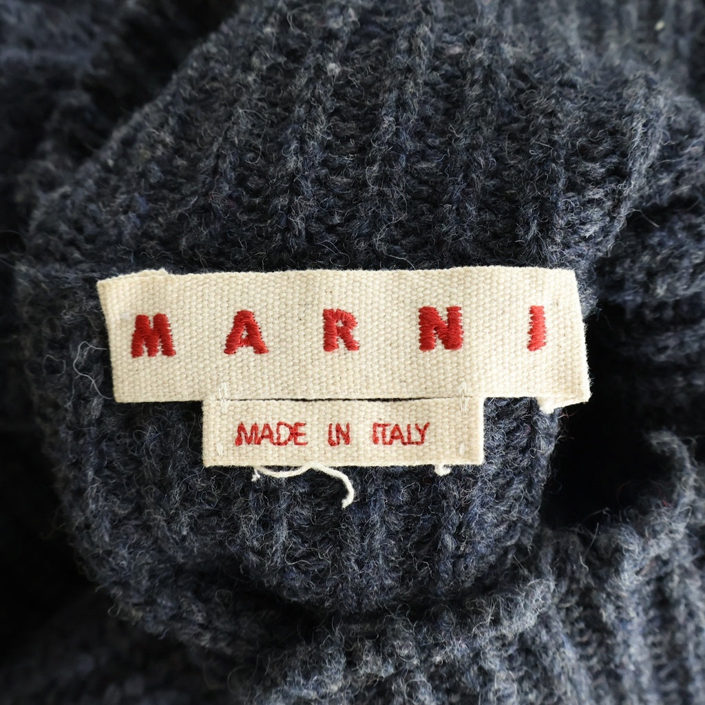 MARNI(マルニ) 23AW BROKEN FISHERMAN TURTLENECK KNIT ブロークン フィッシャーマン タートルネックニット グレー DVMG0054A0