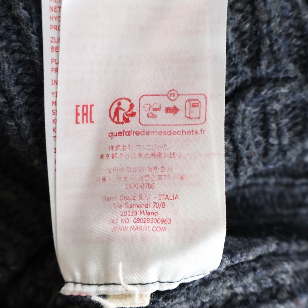 MARNI(マルニ) 23AW BROKEN FISHERMAN TURTLENECK KNIT ブロークン フィッシャーマン タートルネックニット グレー DVMG0054A0
