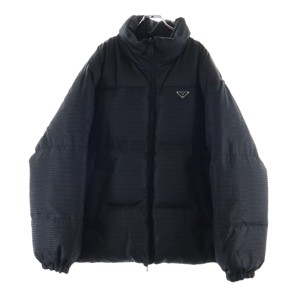 PRADA(プラダ) 22AW RE-NYLON リナイロン トライアングルロゴ リバーシブルナイロンダウンジャケット ブラック SGC045 S222 1WQ8