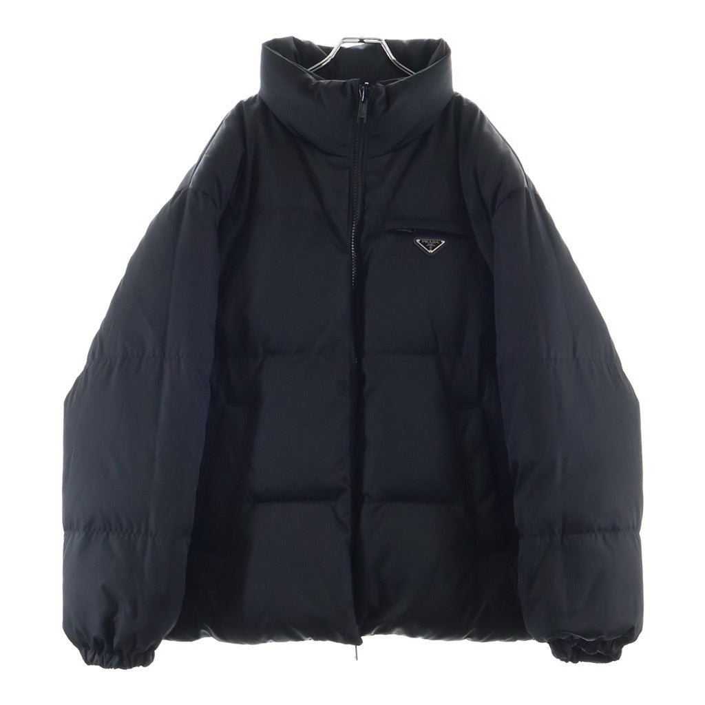 PRADA(プラダ) 22AW RE-NYLON リナイロン トライアングルロゴ リバーシブルナイロンダウンジャケット ブラック SGC045 S222 1WQ8