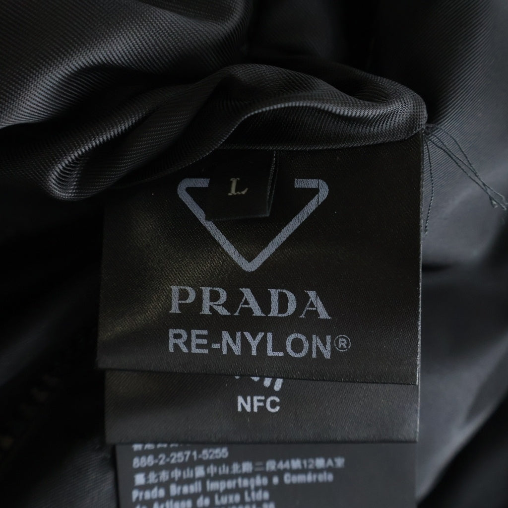 PRADA(プラダ) 22AW RE-NYLON リナイロン トライアングルロゴ リバーシブルナイロンダウンジャケット ブラック SGC045 S222 1WQ8