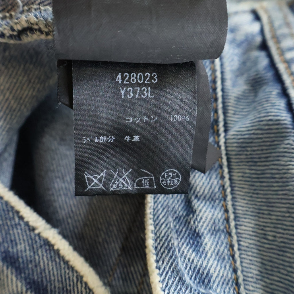 SAINT LAURENT PARIS(サンローランパリ) ウォッシュド加工 ボタンフライ スキニーデニムパンツ インディゴ 428023 Y373L レディース