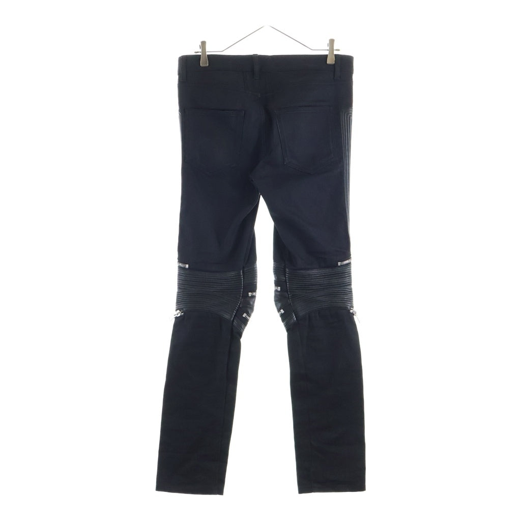 SAINT LAURENT PARIS(サンローランパリ) 15AWBIKER PANTS レザー切り替え バイカーパンツ ブラック 330285