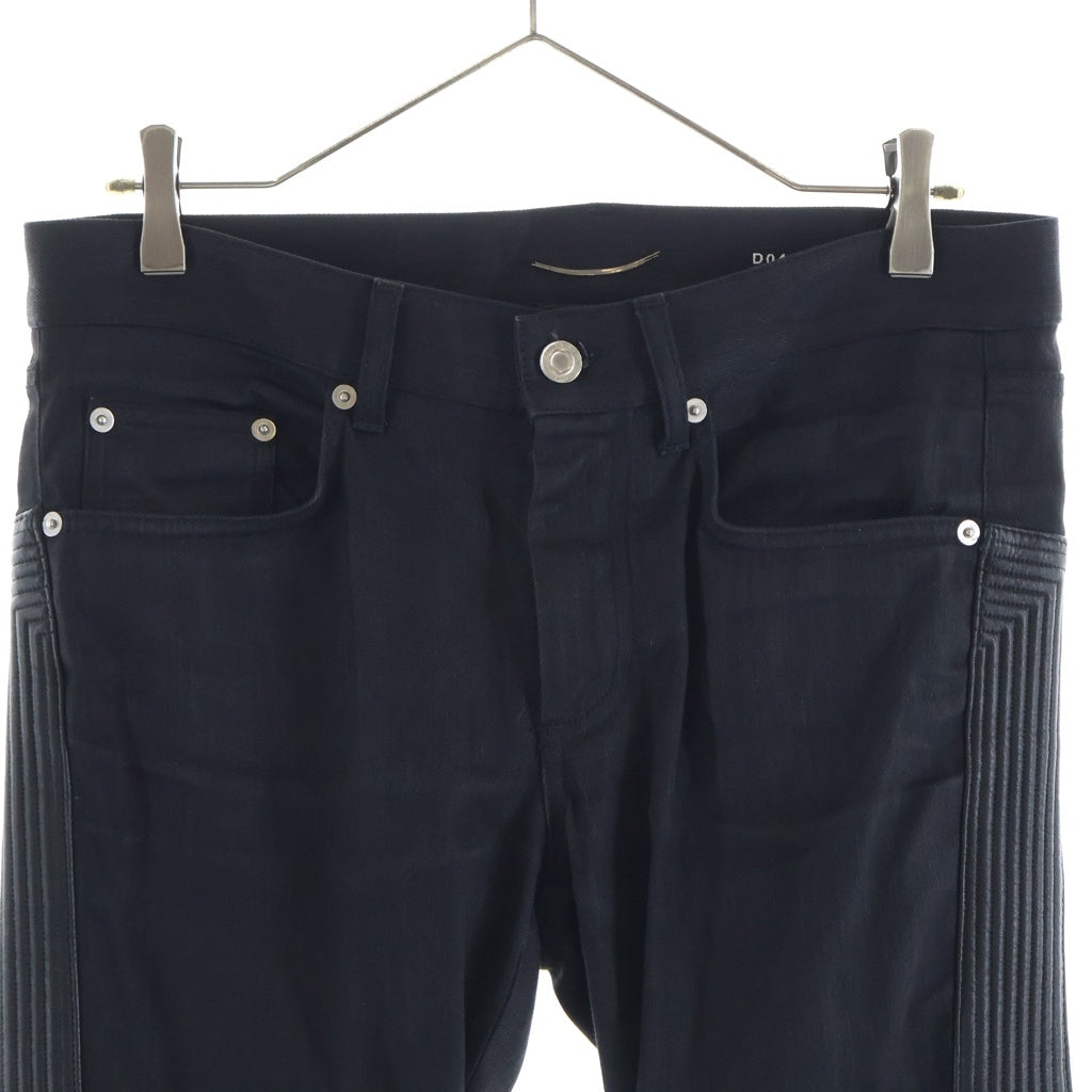 SAINT LAURENT PARIS(サンローランパリ) 15AWBIKER PANTS レザー切り替え バイカーパンツ ブラック 330285