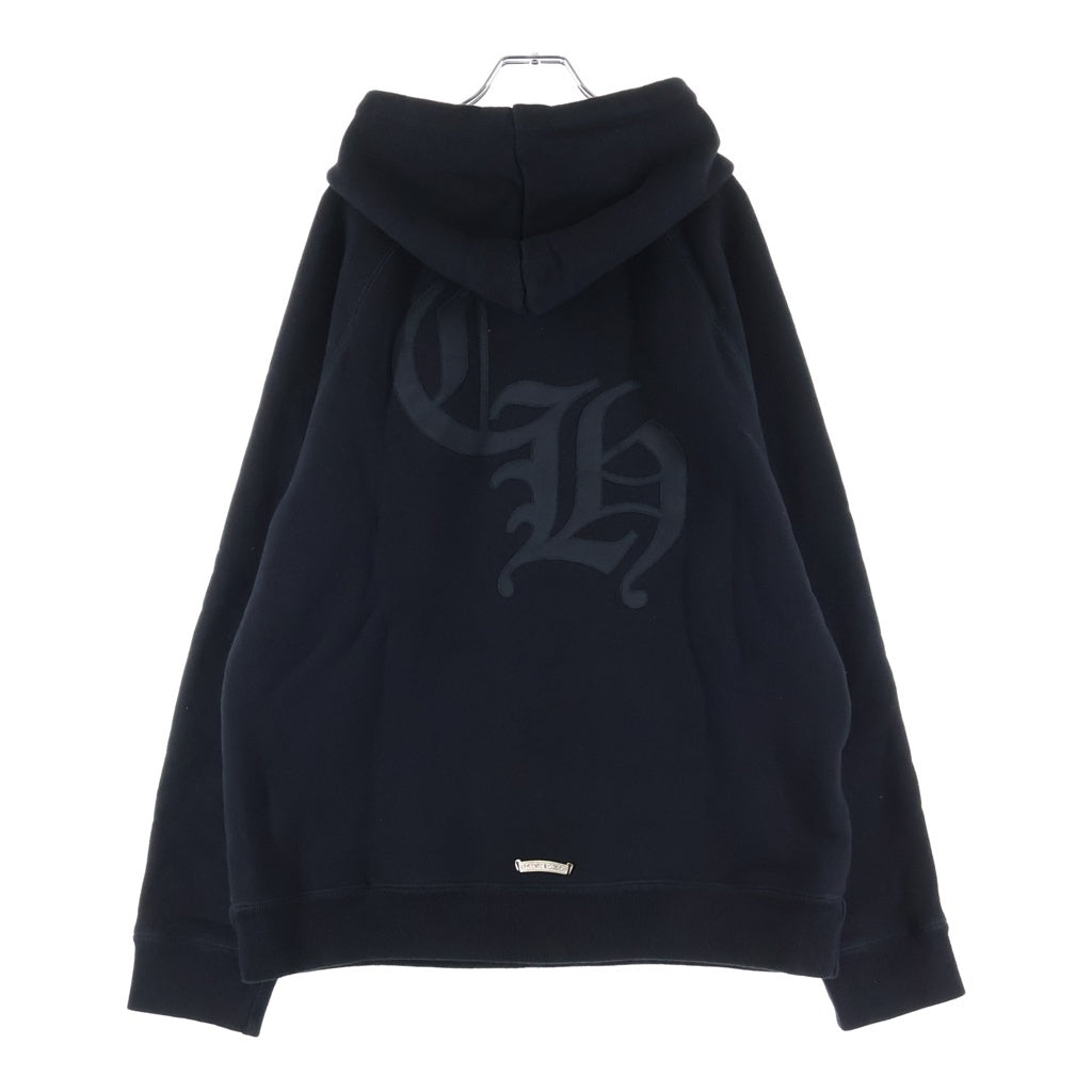 CHROME HEARTS(クロムハーツ) Y NOT 7-11 CEMETERY CROSS BACK CH LOGO HOODIE ワイノット フロントセメタリークロス バックCHロゴパッチ プルオーバースウェットパーカー ブラック