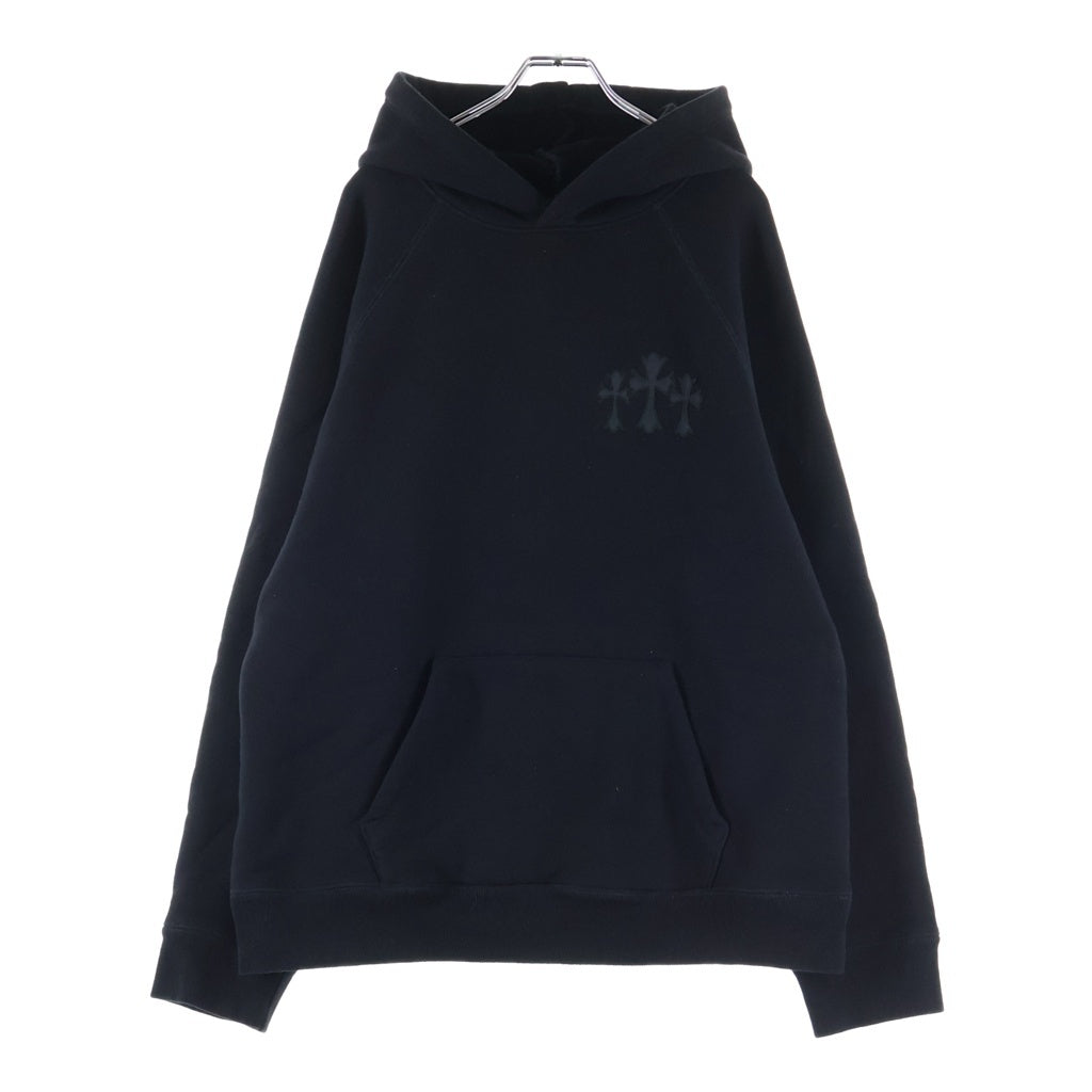 CHROME HEARTS(クロムハーツ) Y NOT 7-11 CEMETERY CROSS BACK CH LOGO HOODIE ワイノット フロントセメタリークロス バックCHロゴパッチ プルオーバースウェットパーカー ブラック