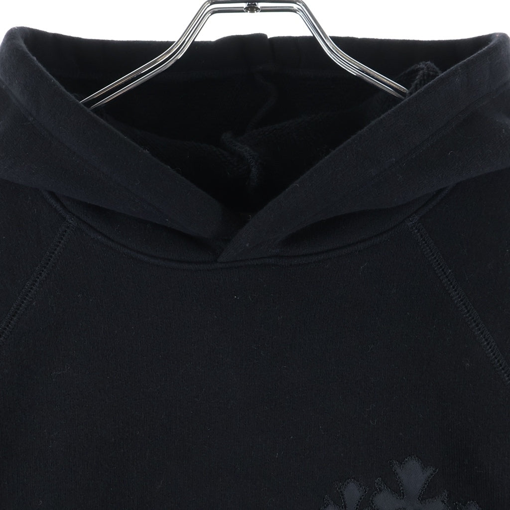 CHROME HEARTS(クロムハーツ) Y NOT 7-11 CEMETERY CROSS BACK CH LOGO HOODIE ワイノット フロントセメタリークロス バックCHロゴパッチ プルオーバースウェットパーカー ブラック