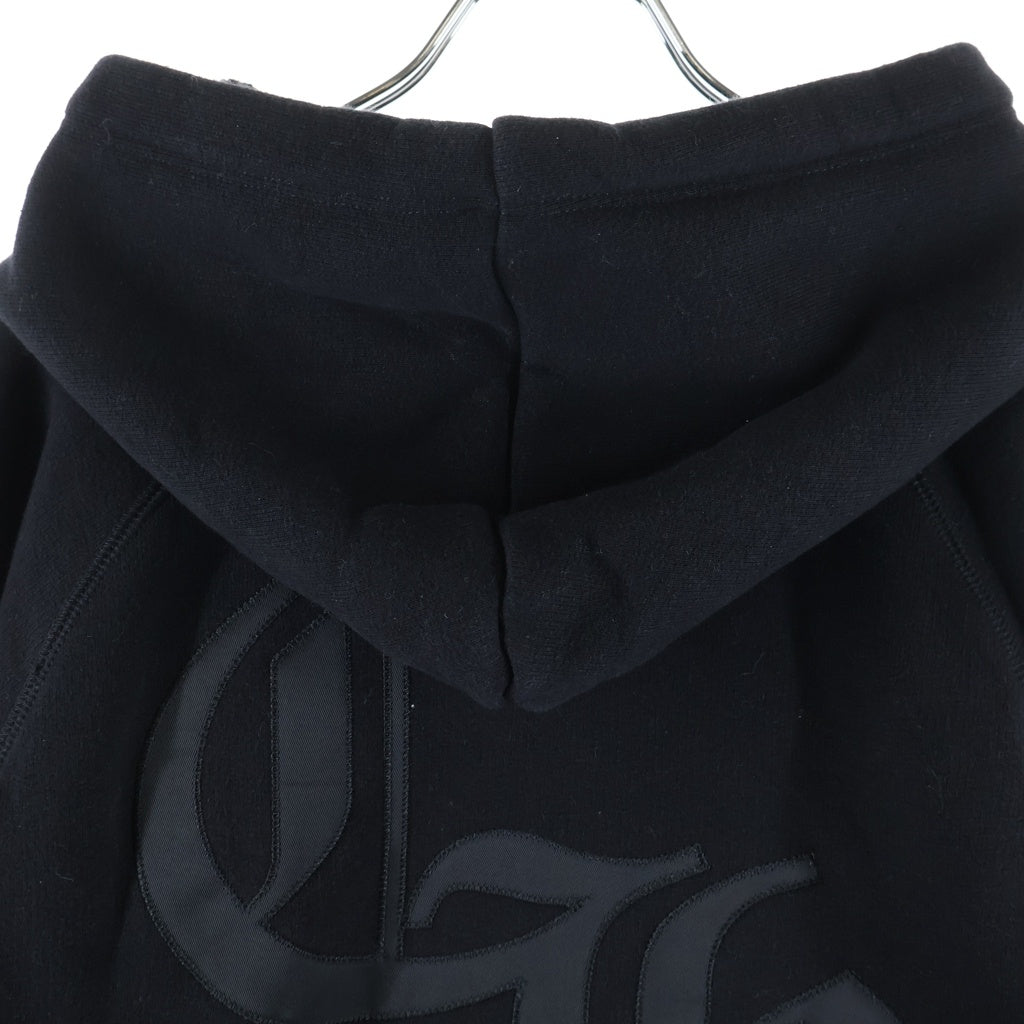 CHROME HEARTS(クロムハーツ) Y NOT 7-11 CEMETERY CROSS BACK CH LOGO HOODIE ワイノット フロントセメタリークロス バックCHロゴパッチ プルオーバースウェットパーカー ブラック