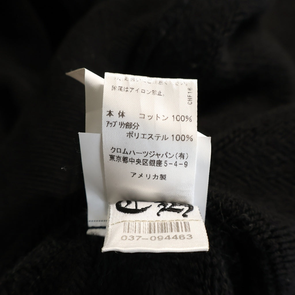 CHROME HEARTS(クロムハーツ) Y NOT 7-11 CEMETERY CROSS BACK CH LOGO HOODIE ワイノット フロントセメタリークロス バックCHロゴパッチ プルオーバースウェットパーカー ブラック