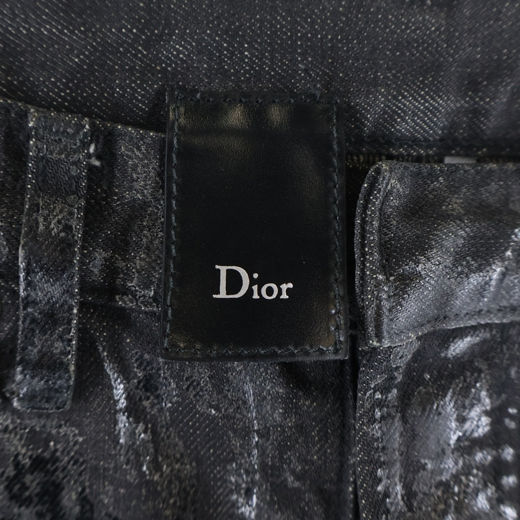 Dior HOMME(ディオールオム) LUSTER COATING DENIM ラスターコーティングデニムパンツ ブラック