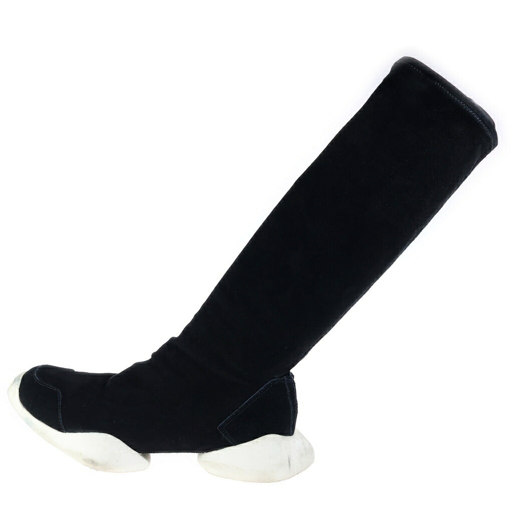 Rick Owens(リックオウエンス) ×adidas 15AW RUNNER STRETCH BOOT ランナーストレッチブーツ レザーシューズ ブラック RM15F7802/LNSMS