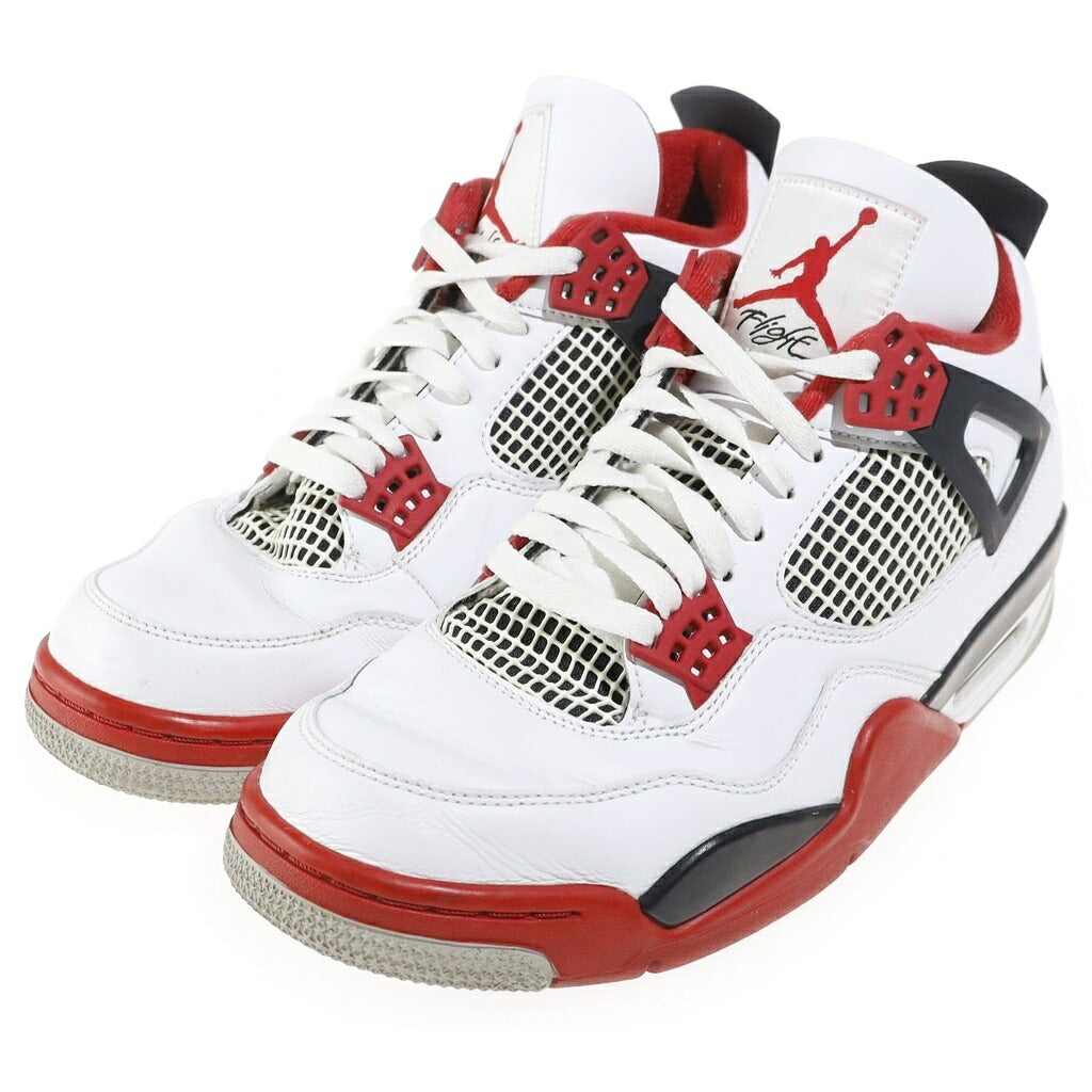NIKE(ナイキ) AIR JORDAN 4 RETRO OG FIRE RED エアジョーダン4 レトロ ファイヤーレッド ハイカットスニーカー ホワイト/レッド US10/28cm DC7770-160