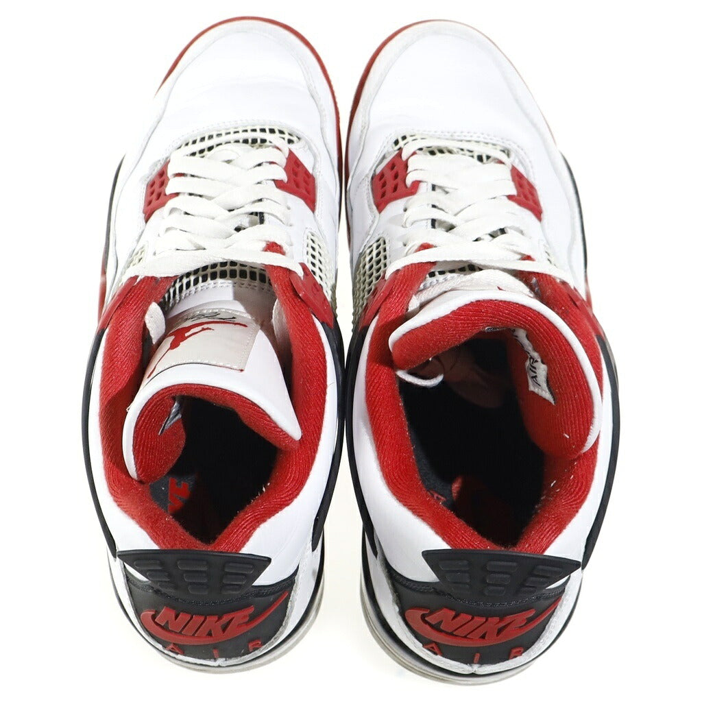 NIKE(ナイキ) AIR JORDAN 4 RETRO OG FIRE RED エアジョーダン4 レトロ ファイヤーレッド ハイカットスニーカー ホワイト/レッド US10/28cm DC7770-160