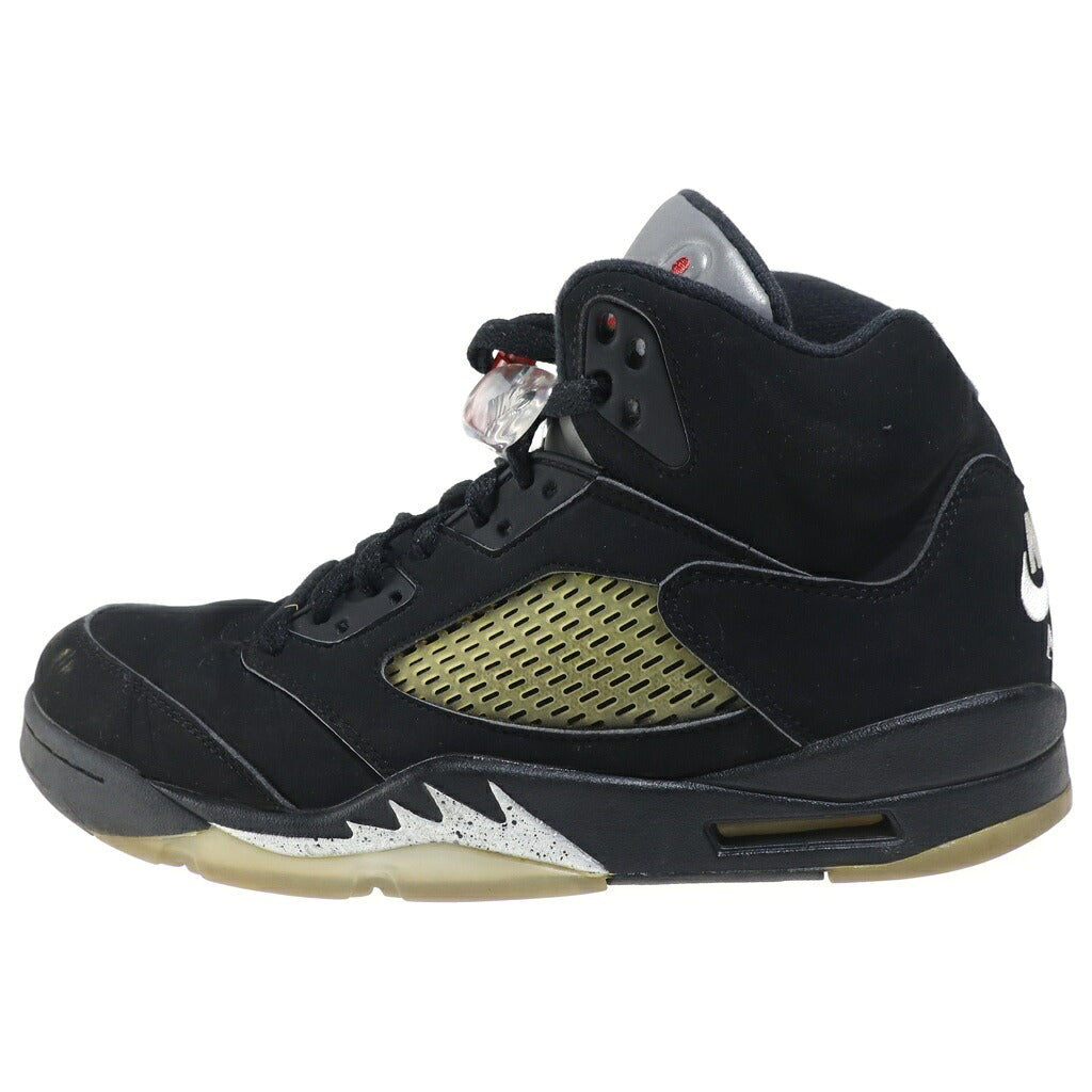 NIKE(ナイキ) AIR JORDAN RETRO OG エアジョーダン 5 レザーハイカットスニーカー ブラック US9/27cm 845035-003