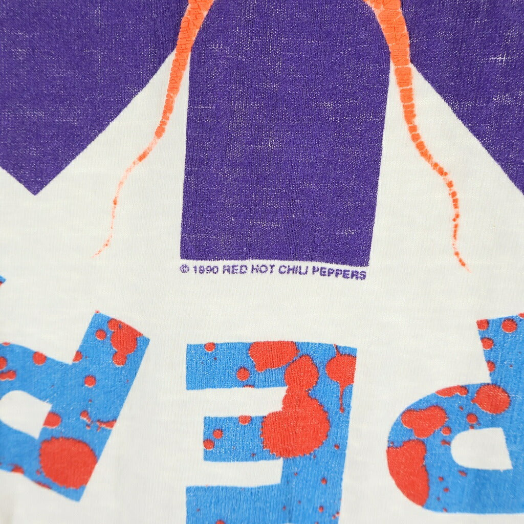 VINTAGE(ヴィンテージ) 90S RED HOT CHILI PEPPERS T-SHIRT SPEAM レッドホットチリペッパーズ クルーネック半袖カットソーTシャツ ホワイト