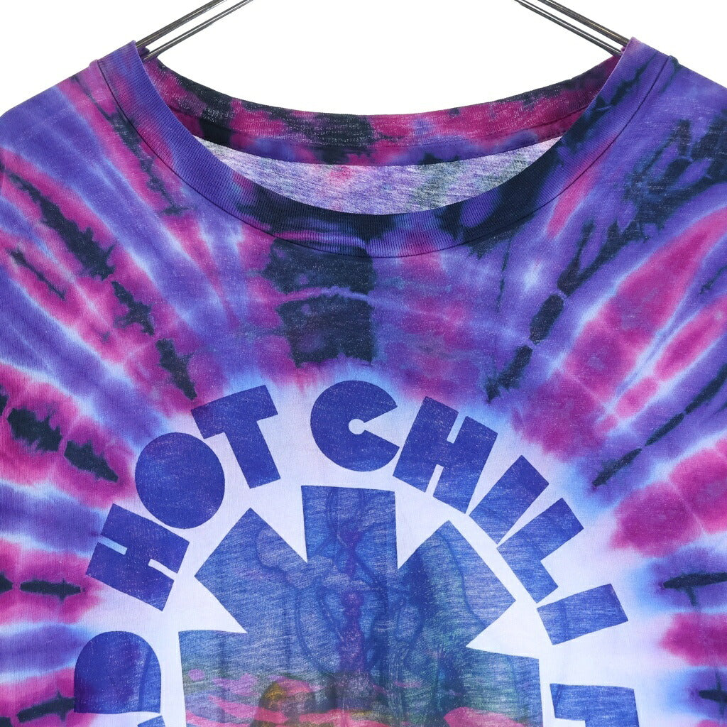 NO BRAND(ノーブランド) RED HOT CHILI PEPPERS × FREAKTOPIA TIE DYE T-SHIRT レッドホットチリペッパー フリークトピア タイダイ染め クルーネック半袖カットソーTシャツ マルチカラー
