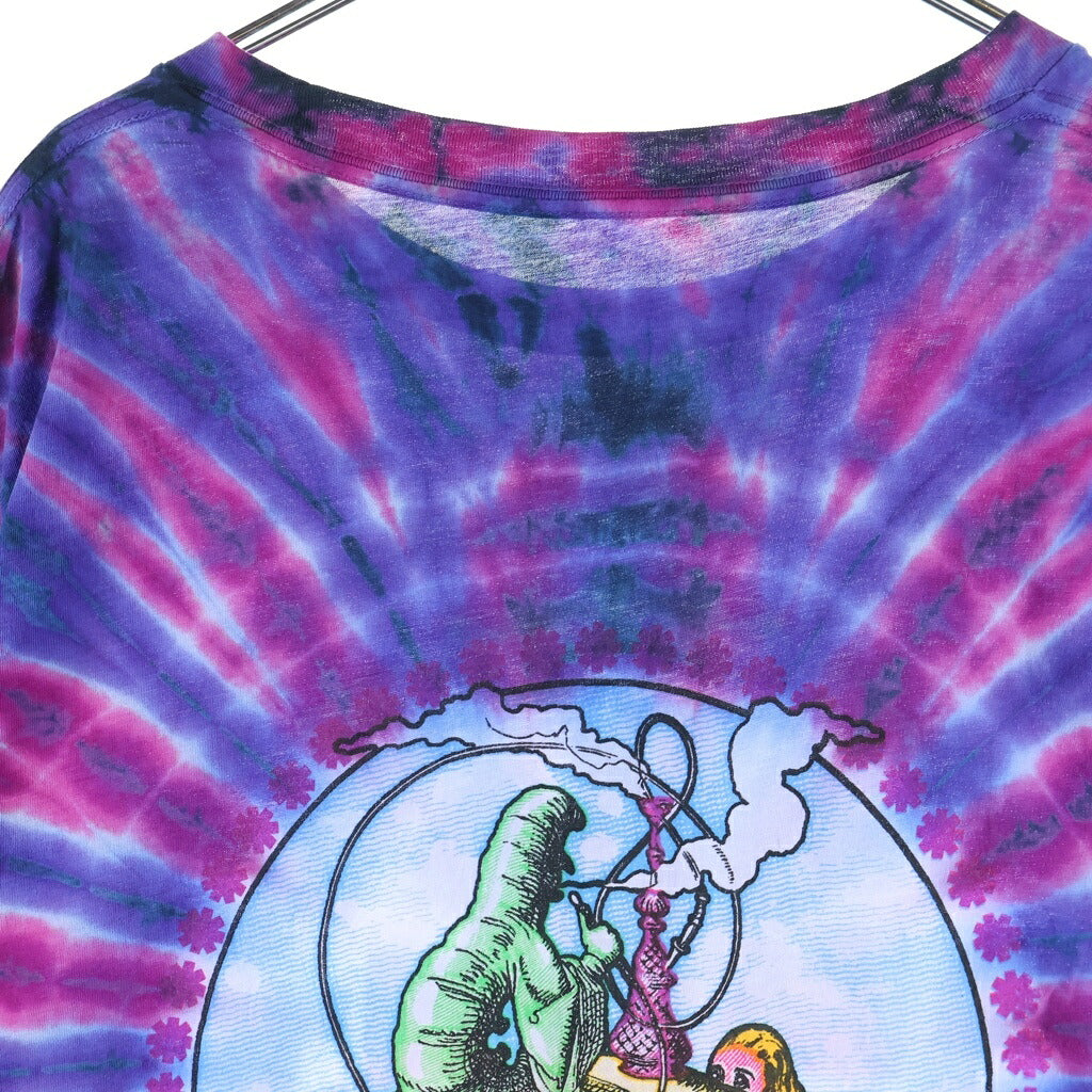NO BRAND(ノーブランド) RED HOT CHILI PEPPERS × FREAKTOPIA TIE DYE T-SHIRT レッドホットチリペッパー フリークトピア タイダイ染め クルーネック半袖カットソーTシャツ マルチカラー