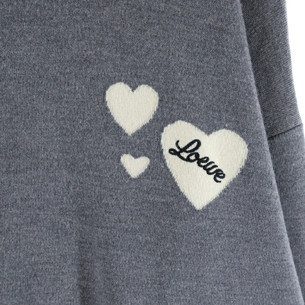 LOEWE(ロエベ) フロントハートロゴ刺繍 ウールニットセーター グレー H526Y14KCJ