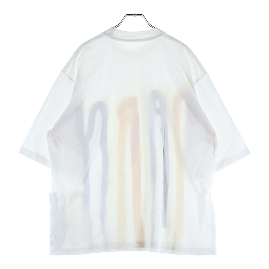 MARNI(マルニ) ペイントアートロゴ クルーネック半袖カットソーTシャツ ホワイト HUMU0229P1