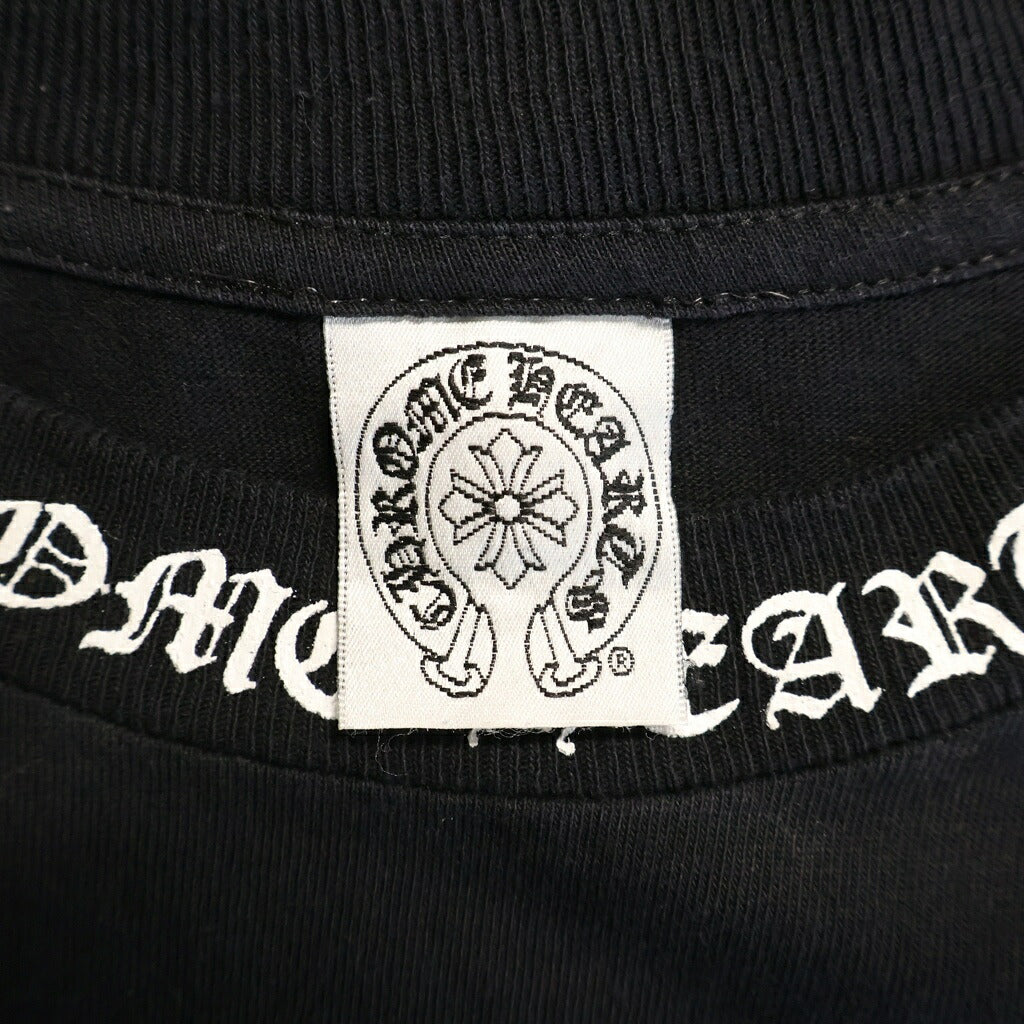 CHROME HEARTS(クロムハーツ) OLD VINE DAGGER LOGO S/S TEE オールド ヴァインダガーロゴプリント クルーネック半袖カットソーTシャツ ブラック