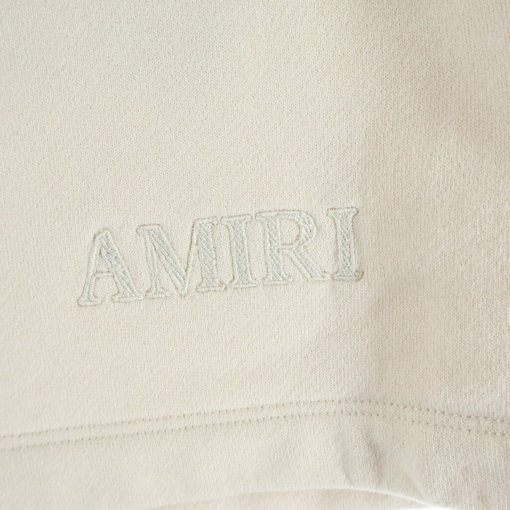 AMIRI(アミリ) ロゴ刺繍 ドローストリングスウェットハーフパンツ ベージュ