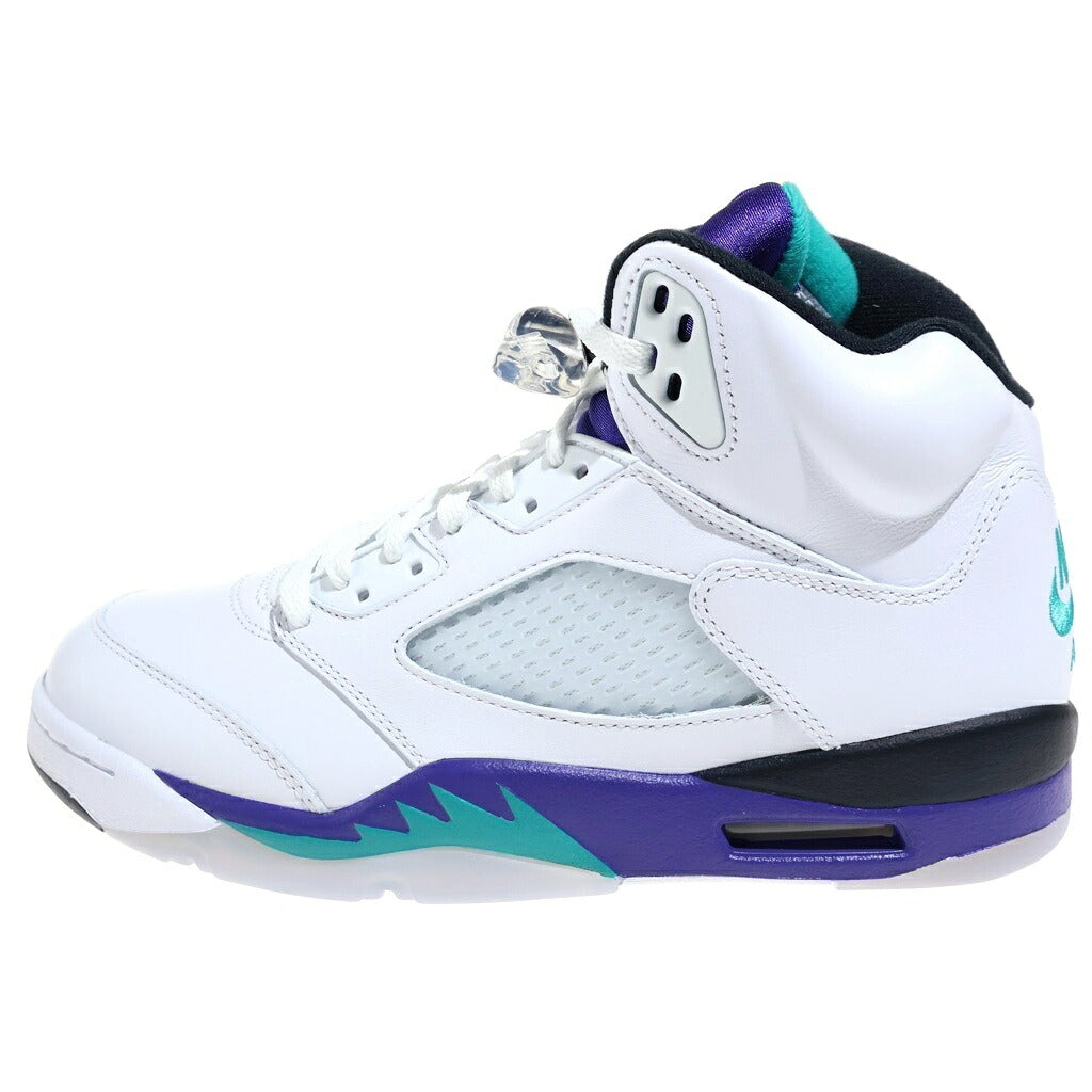 NIKE(ナイキ) AIR JORDAN RETORO GRAPE エアジョーダン 5 レトロ OG グレープ ハイカットスニーカー シューズ ホワイト/パープル HQ7978-100