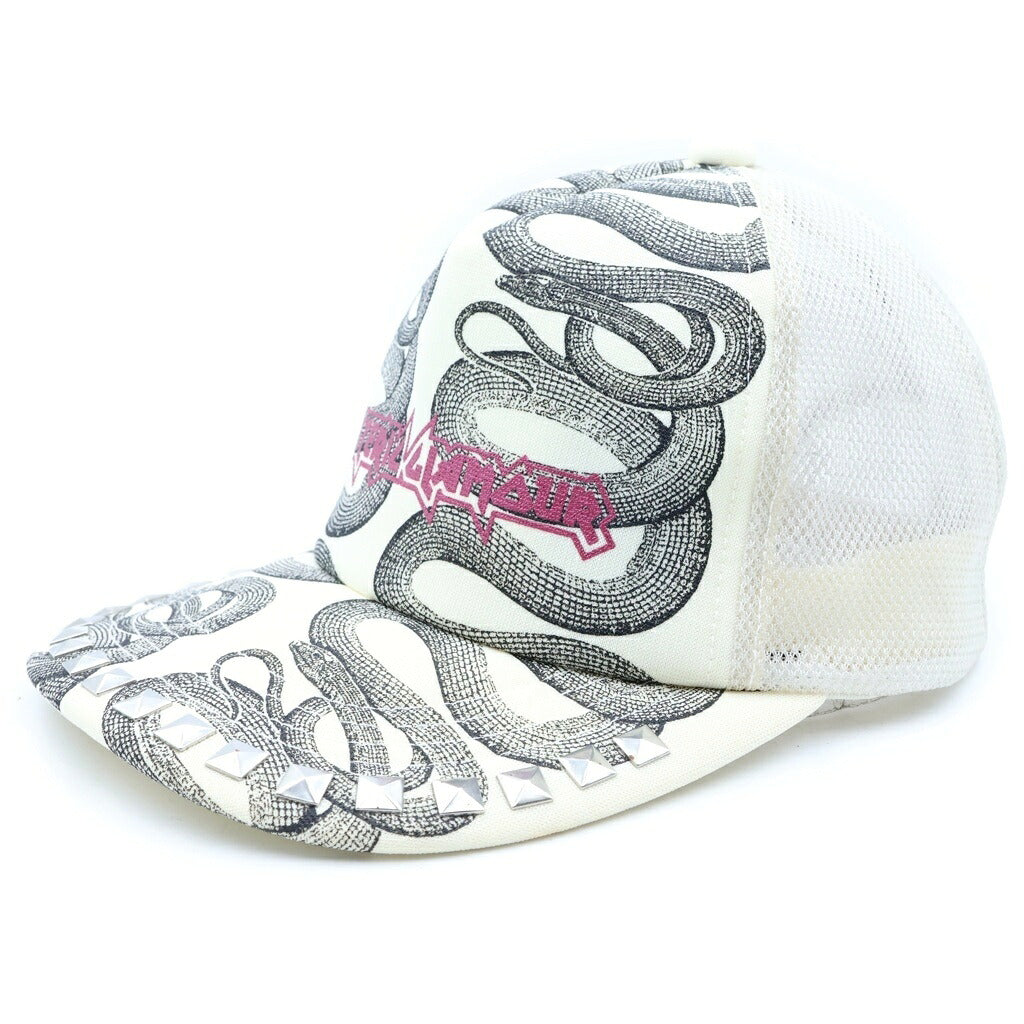 HYSTERIC GLAMOUR(ヒステリックグラマー) 26AW SNAKE LOOP スタッズメッシュキャップ 帽子 ベージュ 01263QH02