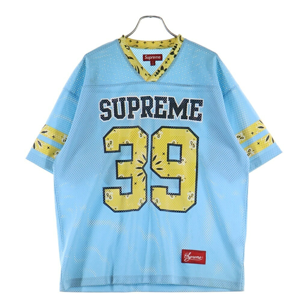 SUPREME(シュプリーム) 25SS Bandana Football Jersey バンダナ フットボール 半袖シャツ ブルー/イエロー
