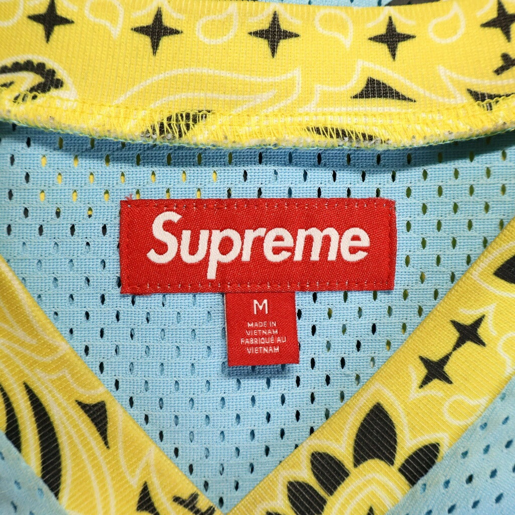 SUPREME(シュプリーム) 25SS Bandana Football Jersey バンダナ フットボール 半袖シャツ ブルー/イエロー