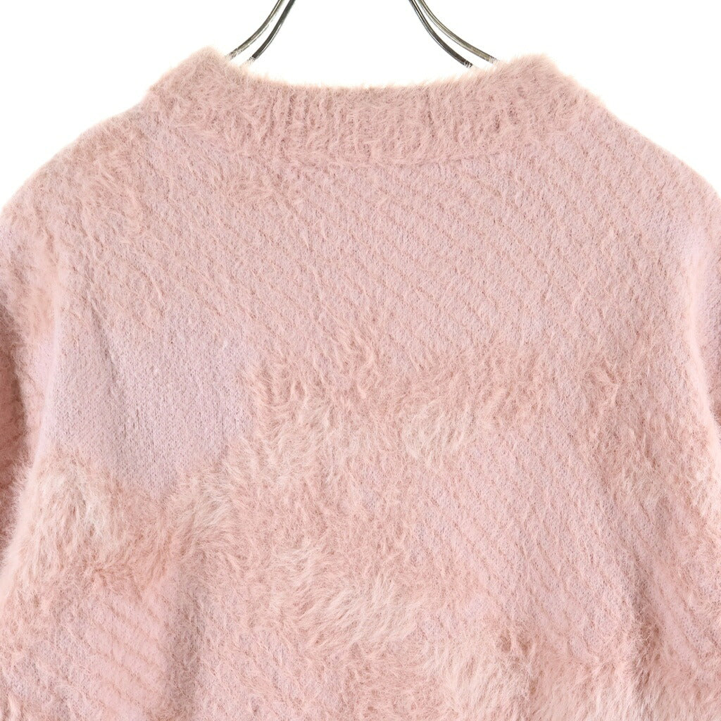 Feng Chen Wang(フェン チェン ワン) 23AW LANDSCAPE PAINTING JACQUARD JUMPER ランドスケープペインティングジャガードジャンパー ニット セーター ピンク FUF16KT08