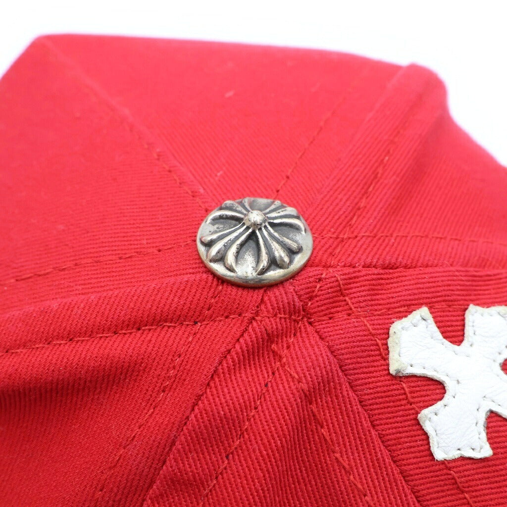 CHROME HEARTS(クロムハーツ) Cemetery Cross Patch Trucker Cap セメタリークロスパッチ トラッカーキャップ 帽子 レッド/ホワイト