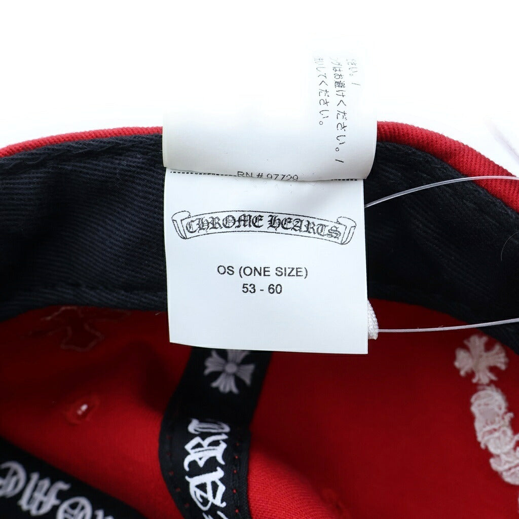CHROME HEARTS(クロムハーツ) Cemetery Cross Patch Trucker Cap セメタリークロスパッチ トラッカーキャップ 帽子 レッド/ホワイト