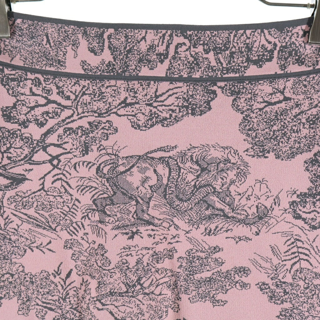 Christian Dior(クリスチャンディオール) 23SS DIORVIERA ディオールヴィエラ アートデザイン総柄 タイトスカート ピンク レディース 344J11AM510