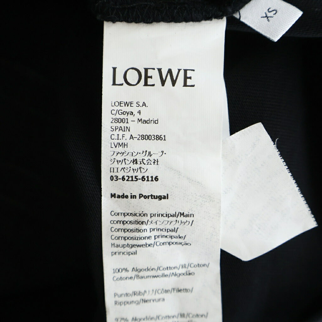 LOEWE(ロエベ) PIXELATED ANAGRAM LOGO ピクセレイテッド アナグラムパズルロゴ クルーネック半袖カットソーTシャツ ブラック H526Y22XAD