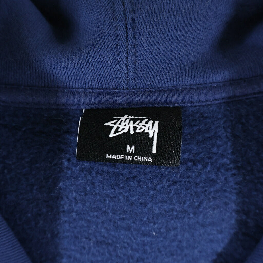 STUSSY(ステューシー) アーチロゴ パイル刺繍 プルオーバースウェットパーカー ブルー