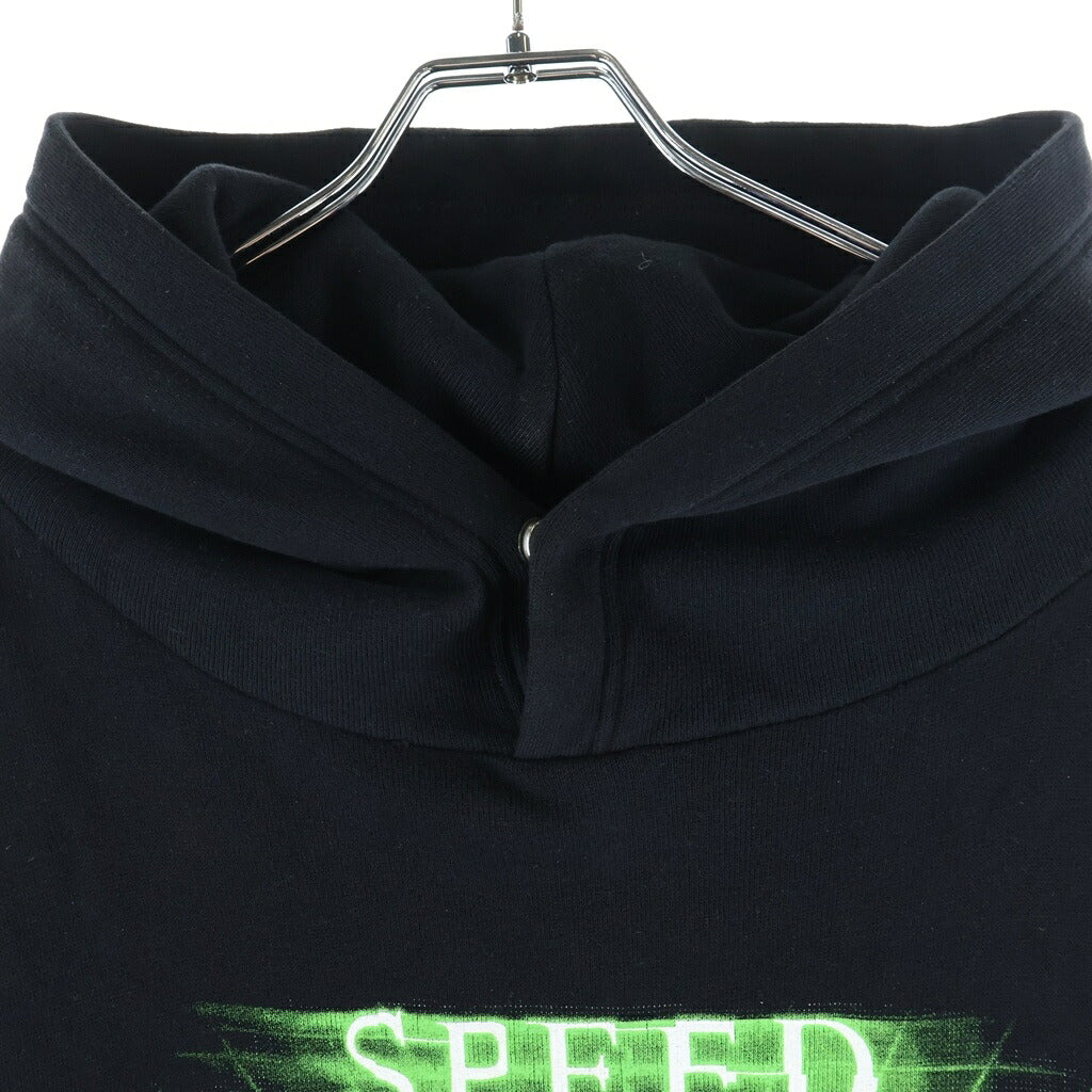 BALENCIAGA(バレンシアガ) Speedhunters Print Pullover Hoodie スピードハンターズ プルオーバー パーカー ブラック/グリーン 559523 TDV38
