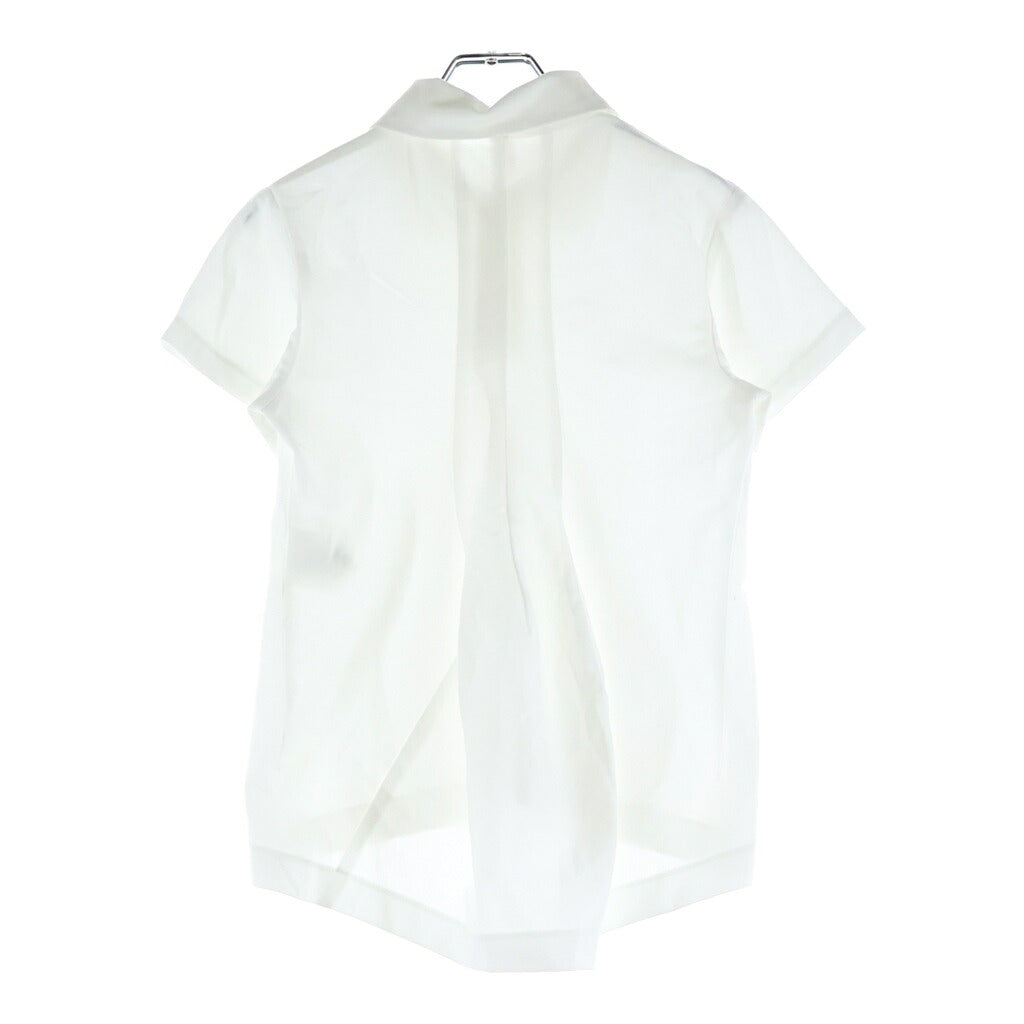 COMME des GARCONS(コムデギャルソン) フロントフリルデザイン セーラーカラー 半袖シャツ ホワイト