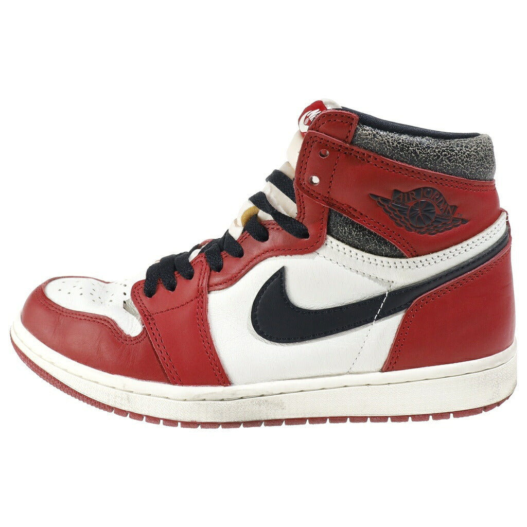 NIKE(ナイキ) AIR JORDAN1 HIGH OG LOST & FOUND CHICAGO エアジョーダン1 ロスト アンド ファウンド シカゴ ハイカットスニーカー ホワイト/レッド US9/27cm DZ5485-612