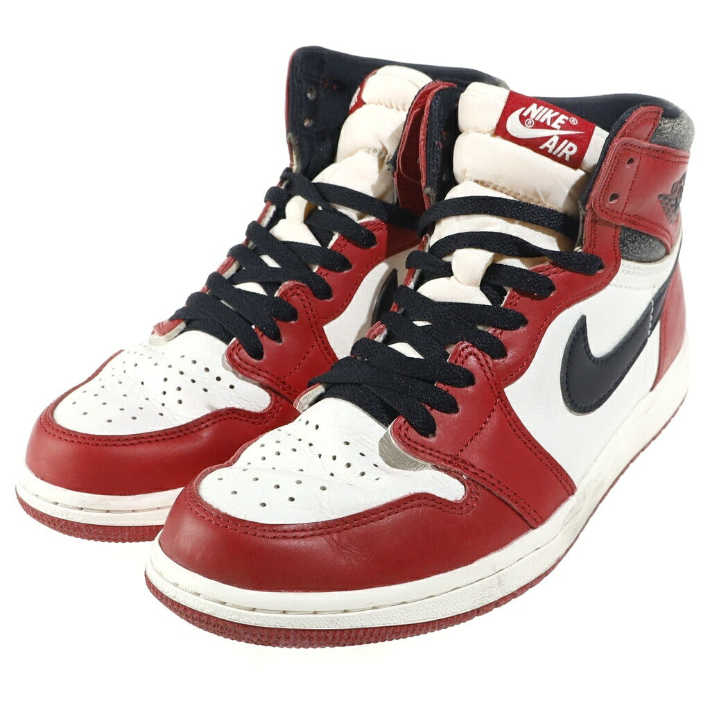 NIKE(ナイキ) AIR JORDAN1 HIGH OG LOST & FOUND CHICAGO エアジョーダン1 ロスト アンド ファウンド シカゴ ハイカットスニーカー ホワイト/レッド US9/27cm DZ5485-612