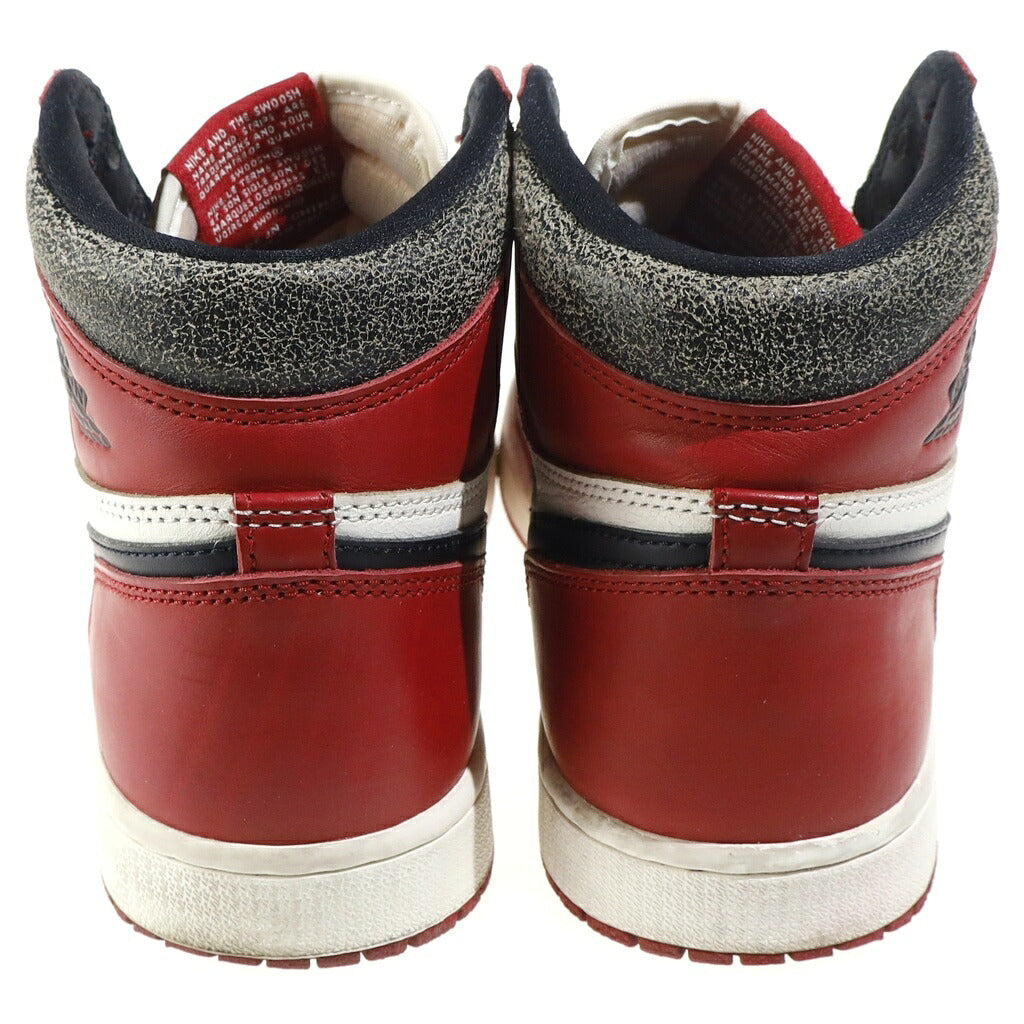 NIKE(ナイキ) AIR JORDAN1 HIGH OG LOST & FOUND CHICAGO エアジョーダン1 ロスト アンド ファウンド シカゴ ハイカットスニーカー ホワイト/レッド US9/27cm DZ5485-612