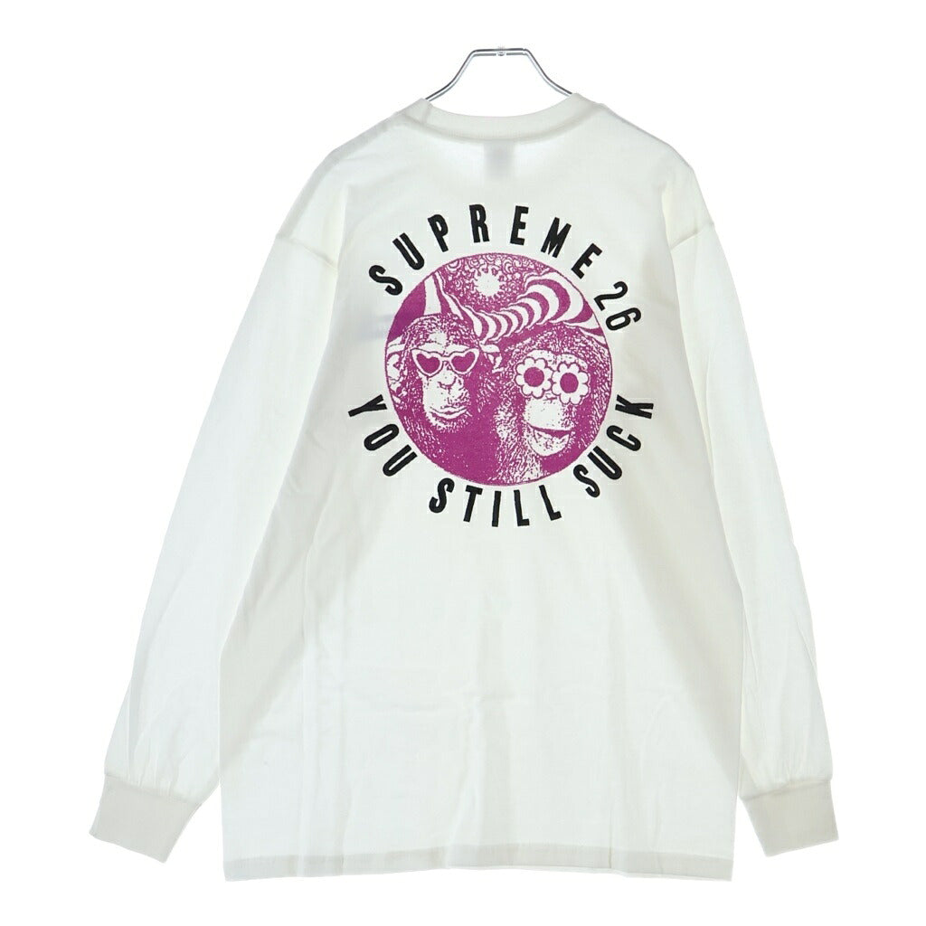 SUPREME(シュプリーム) 26AW YOU STIL SUCK TEE ユースティルサック ロングスリーブTシャツ カットソー ホワイト
