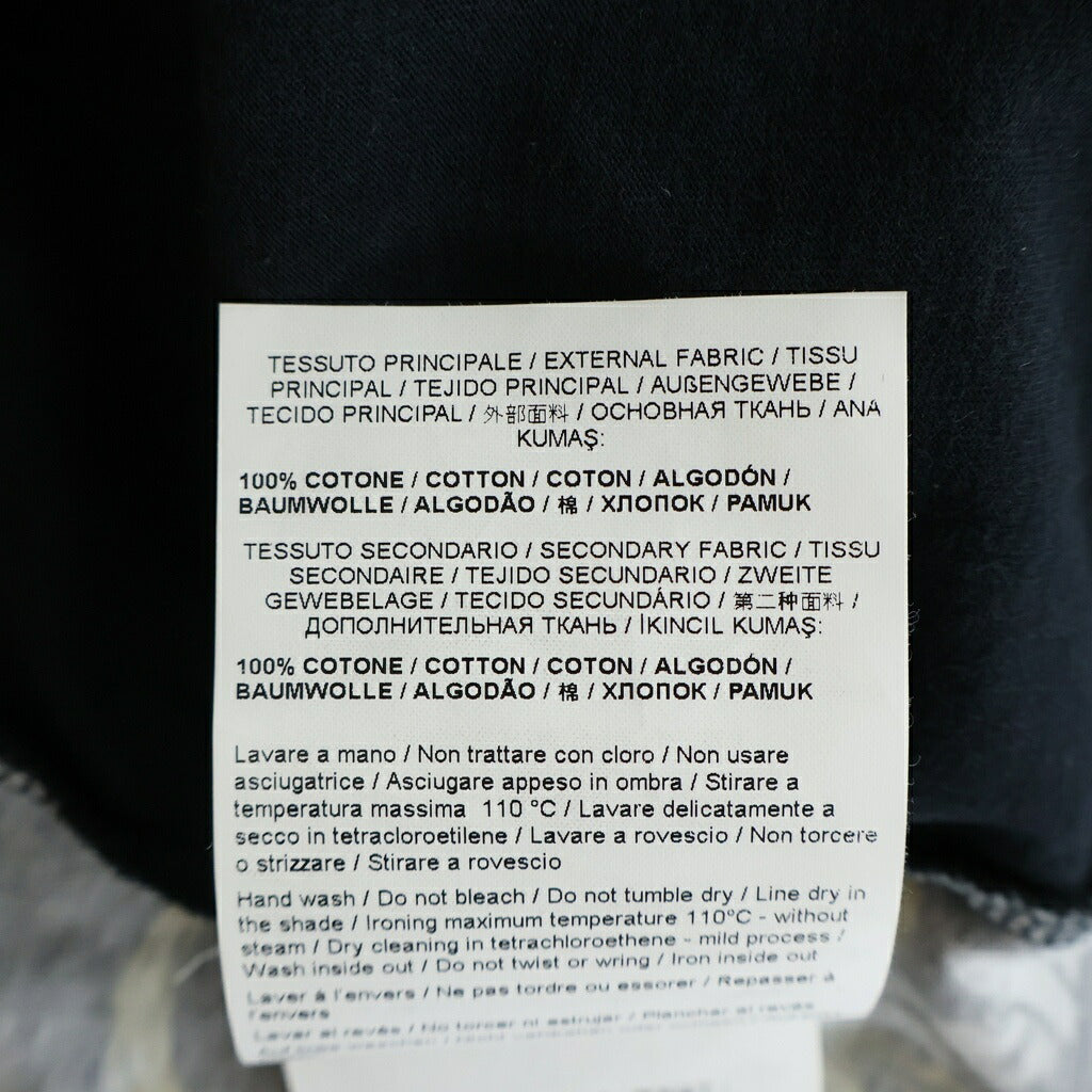 VERSACE JEANS COUTURE(ヴェルサーチジーンズクチュール) 両面プリント クルーネックTシャツ カットソー ブラック 78GAH6RB