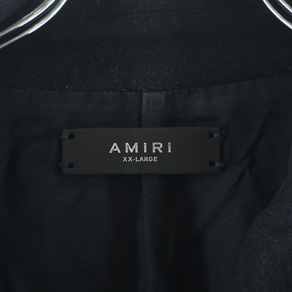 AMIRI(アミリ) WOOL FLANNEL BLOUSON ウールフランネルダブルジップブルゾンジャケット ブラック