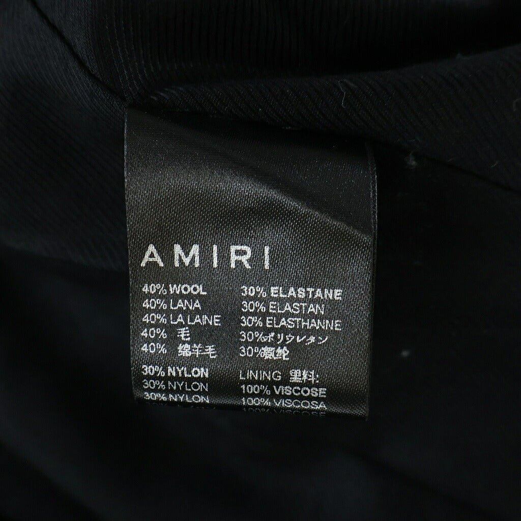 AMIRI(アミリ) WOOL FLANNEL BLOUSON ウールフランネルダブルジップブルゾンジャケット ブラック
