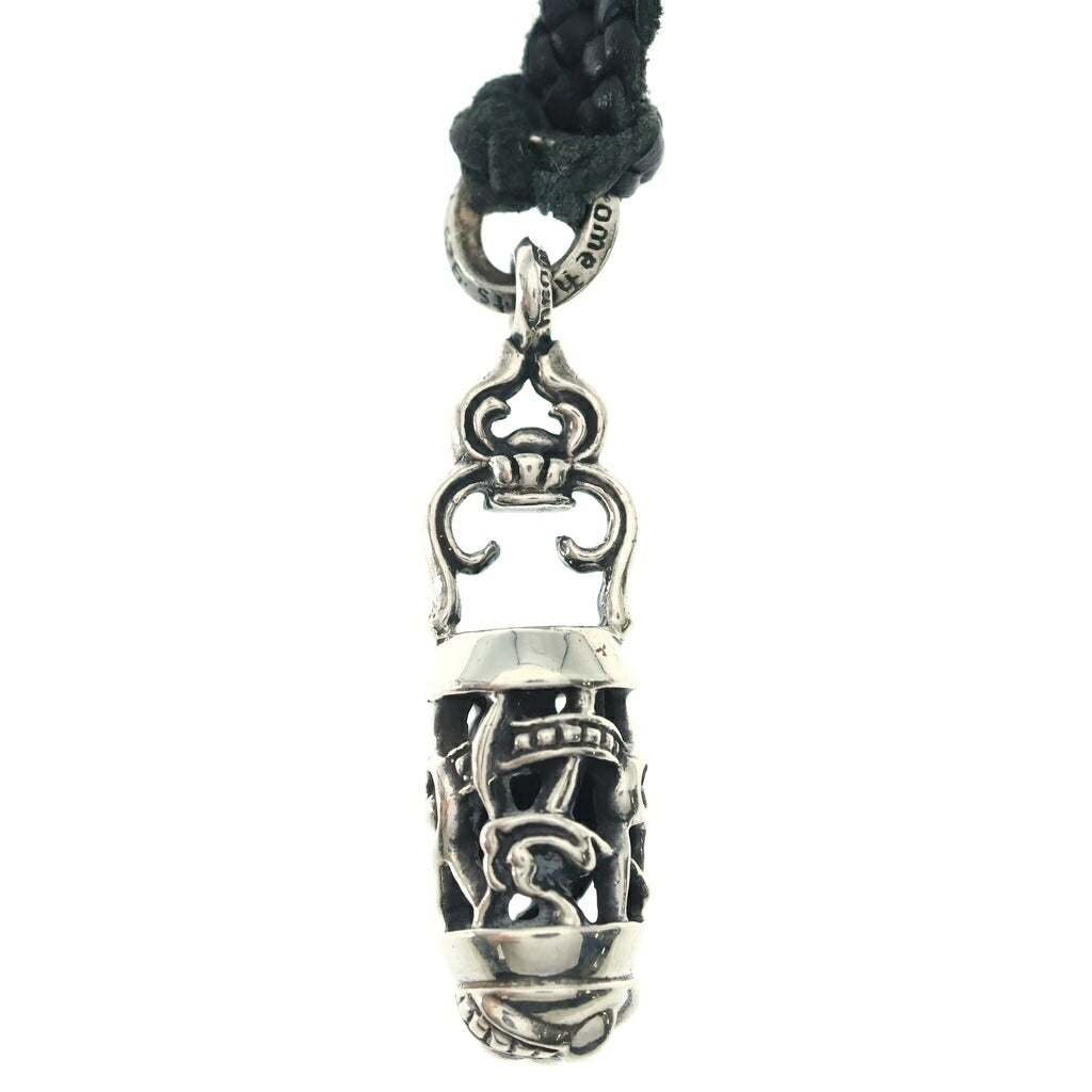 CHROME HEARTS(クロムハーツ) CELTIC ROLLER LEATHER BRAID ケルティック ローラー ペンダント レザーブレード ネックレス シルバー