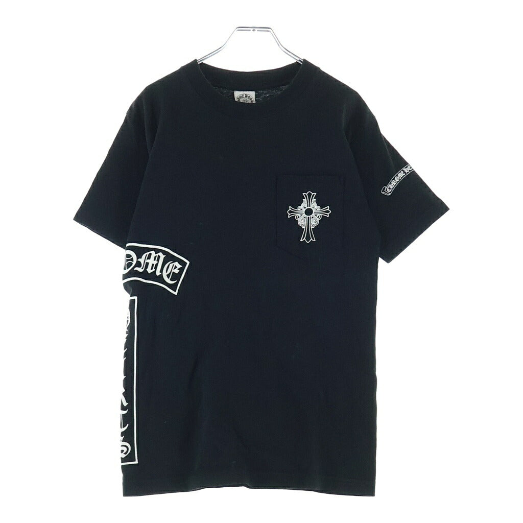 CHROME HEARTS(クロムハーツ) OLD T BAR オールドTバーロゴプリント クルーネック半袖カットソーTシャツ ブラック