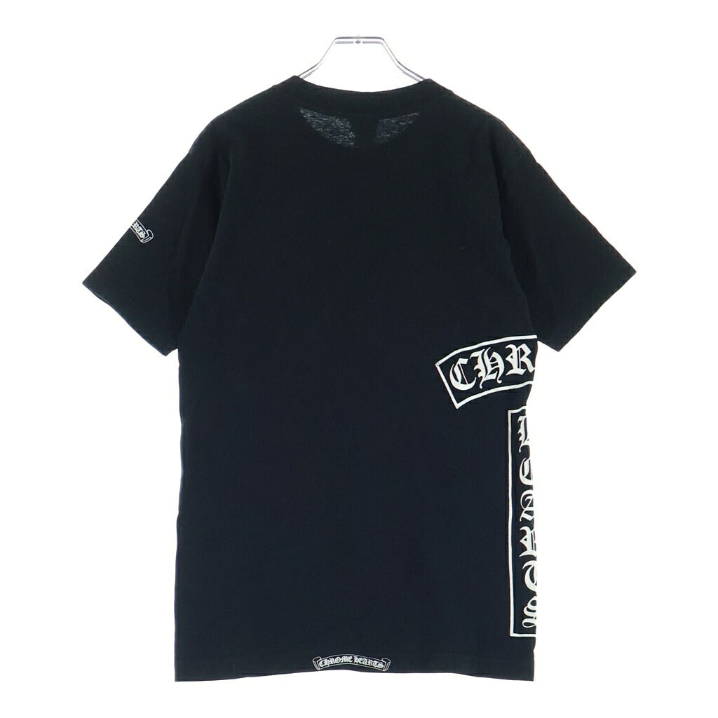 CHROME HEARTS(クロムハーツ) OLD T BAR オールドTバーロゴプリント クルーネック半袖カットソーTシャツ ブラック
