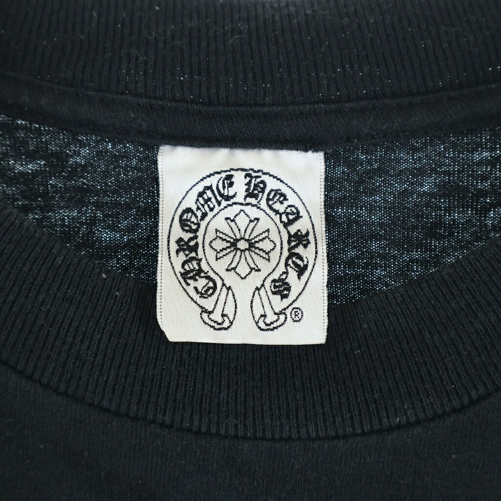 CHROME HEARTS(クロムハーツ) OLD T BAR オールドTバーロゴプリント クルーネック半袖カットソーTシャツ ブラック
