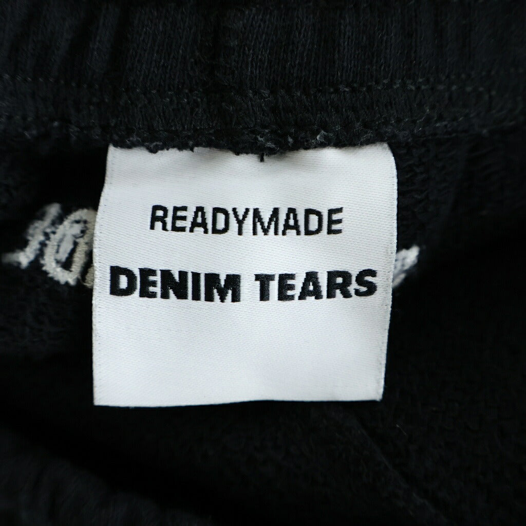 READY MADE(レディメイド) x DENIM TEARS COTTON WREATH SWEAT SHORTS デニムティアーズ フラワープリント スウェットハーフパンツ ブラック RE-DT-BK-00-00-17