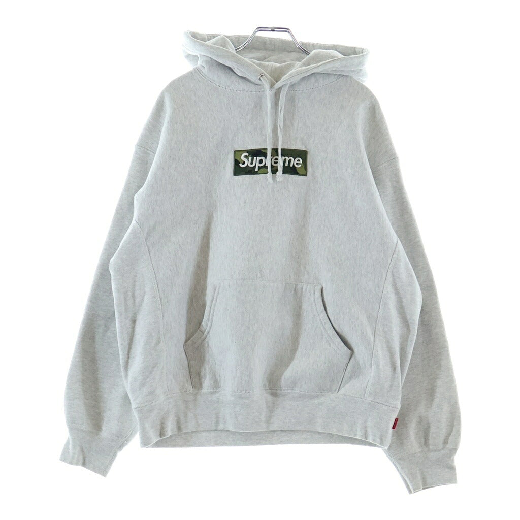 SUPREME(シュプリーム) 23AW Box Logo Hooded Sweatshirt カモフラボックスロゴ プルオーバーパーカー グレー